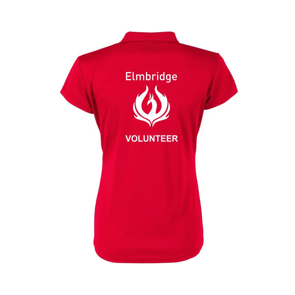 Elmbridge Phoenix Swimming Club Ladies Red Stanno Polo Shirt - Image 4