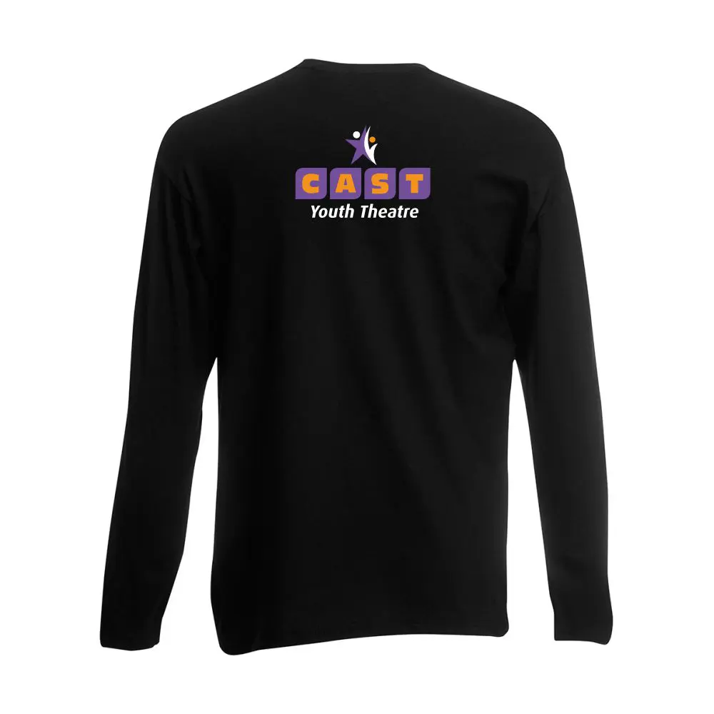 CAST Youth Theatre Adult Long Sleeved T-Shirt (Black) - Image 2