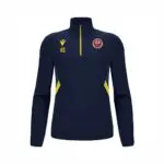 Staines & Laleham FC Macron Piave 1/4 Zip Top - Navy/Yellow - junior - 3xs