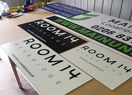 Signage display examples