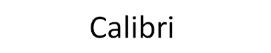 Calibri