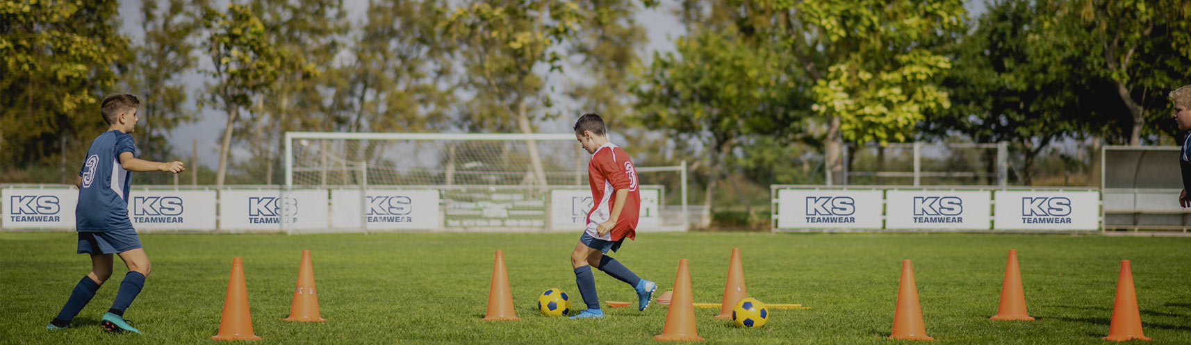 Boys playing football