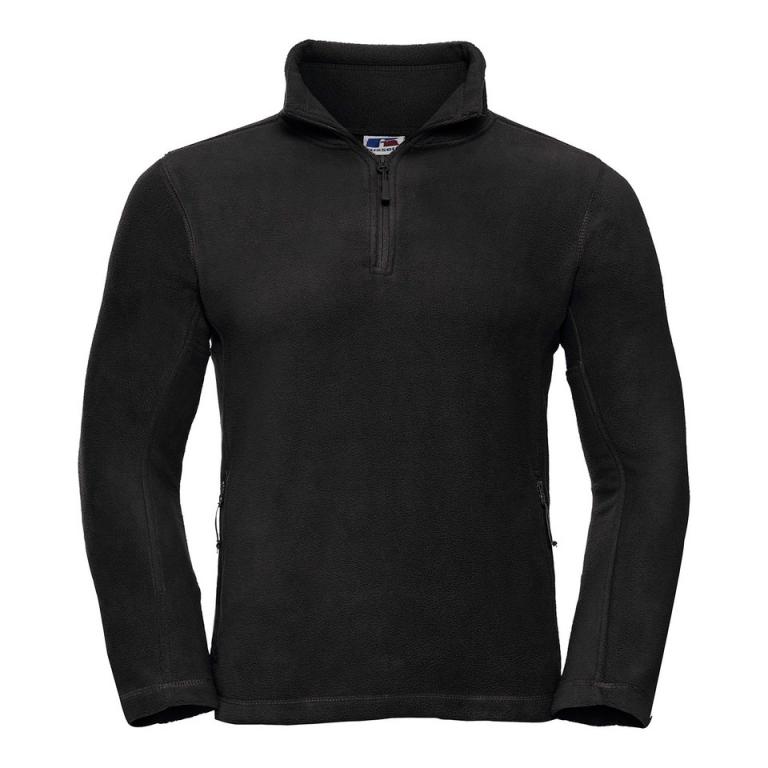 ¼-zip outdoor fleece Black