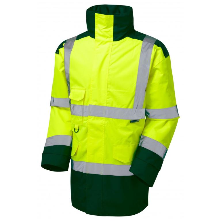 Tawstock ISO 20471 Cl 3 Anorak Yellow/Bottle