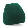 Two-tone pull-on beanie Bottle Green