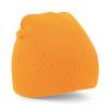 Two-tone pull-on beanie Fluorescent Orange