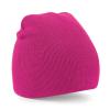 Two-tone pull-on beanie Fuchsia