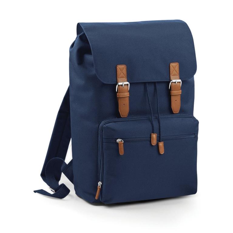 Vintage laptop backpack French Navy