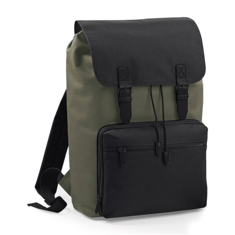 Vintage laptop backpack Olive Green/Black