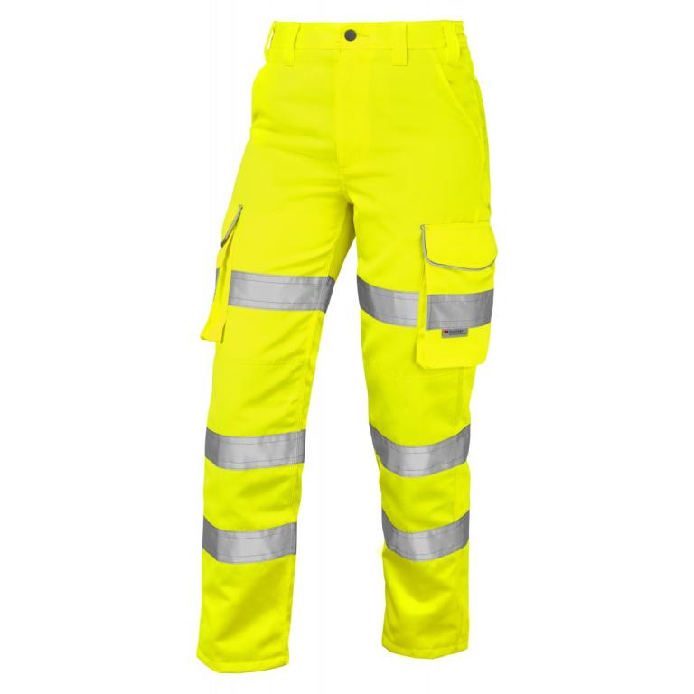 Pennymoor ISO 20471 Cl 2 Poly/Cotton Women's Cargo Trouser Yellow
