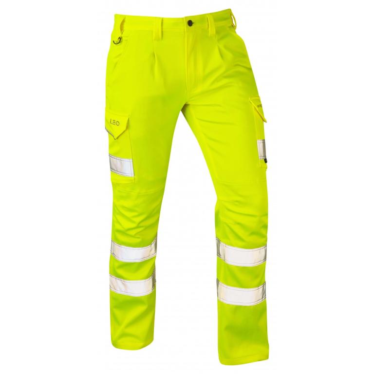 Kingford ISO 20471 Class 1 Ecoviz Stretch Poly/Cotton Cargo Trouser Yellow