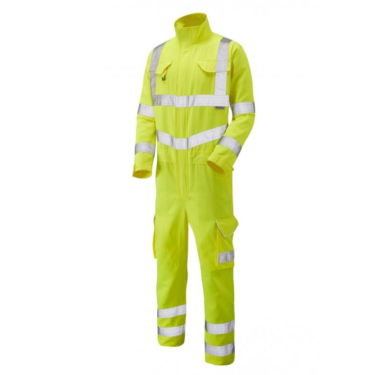 Molland ISO 20471 Cl 3 Poly Cotton Coverall Yellow