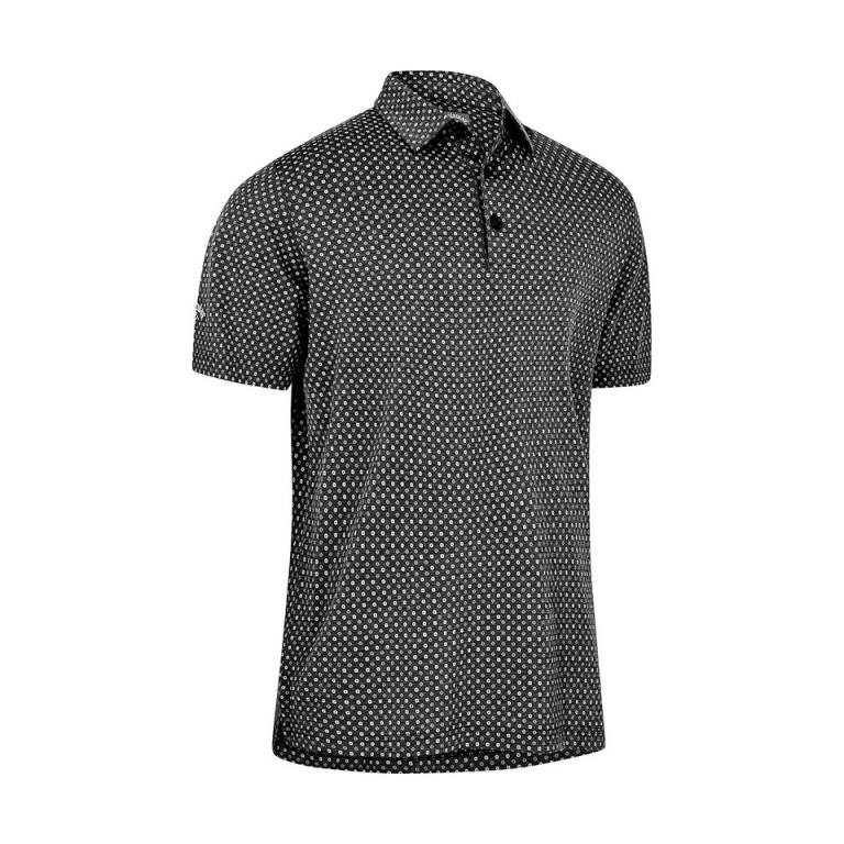 Soft Touch microprint polo Black Heather