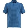 Soft Touch microprint polo Med Magnetic Blue Heather
