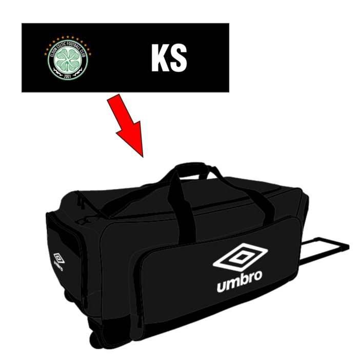 Eldon Celtic FC Official Umbro Medium Wheeled Bag