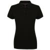 Women's micro-fine piqué polo shirt Black