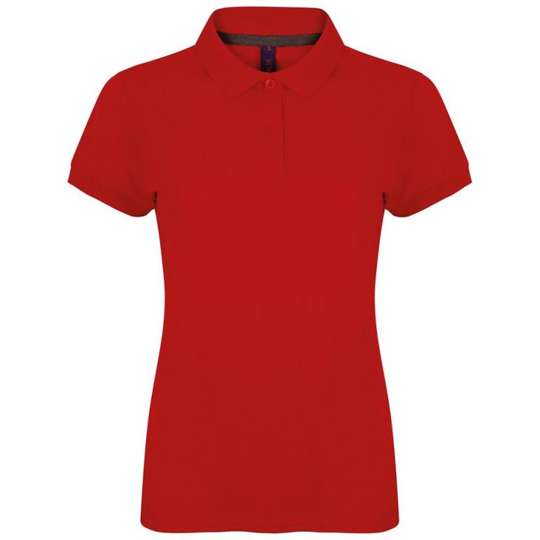 Women's micro-fine piqué polo shirt Classic Red