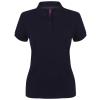 Women's micro-fine piqué polo shirt Navy