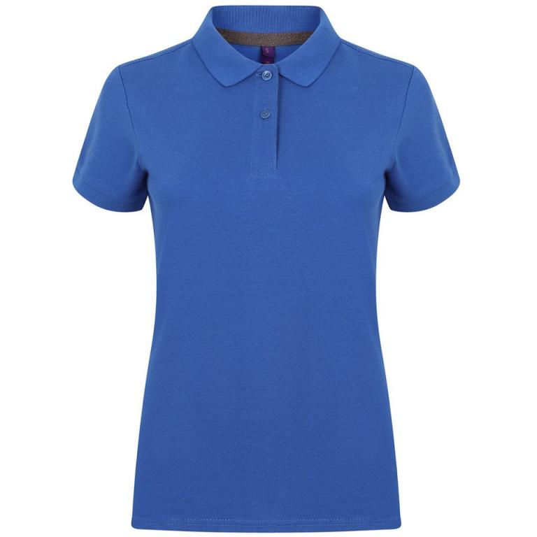 Women's micro-fine piqué polo shirt Royal
