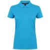 Women's micro-fine piqué polo shirt Sapphire Blue