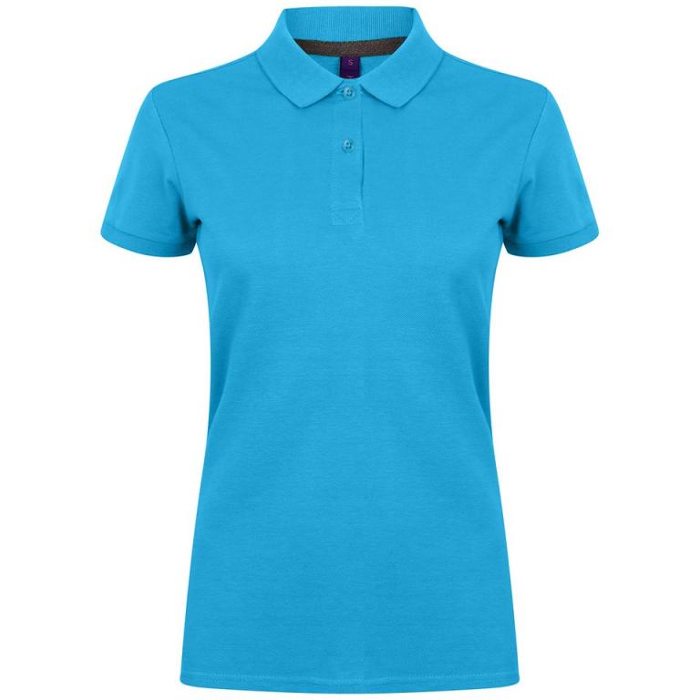Women's micro-fine piqué polo shirt Sapphire Blue