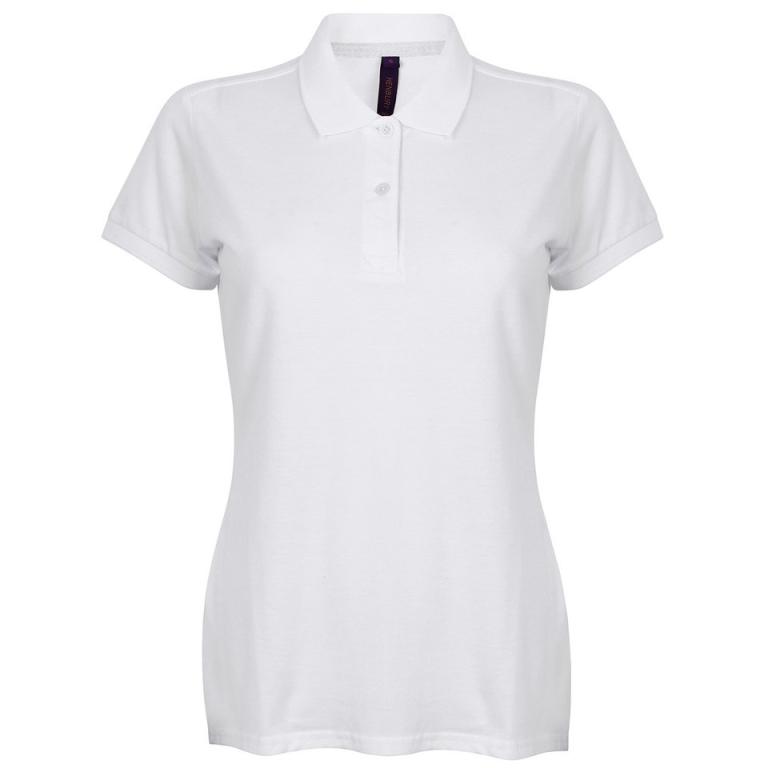 Women's micro-fine piqué polo shirt White