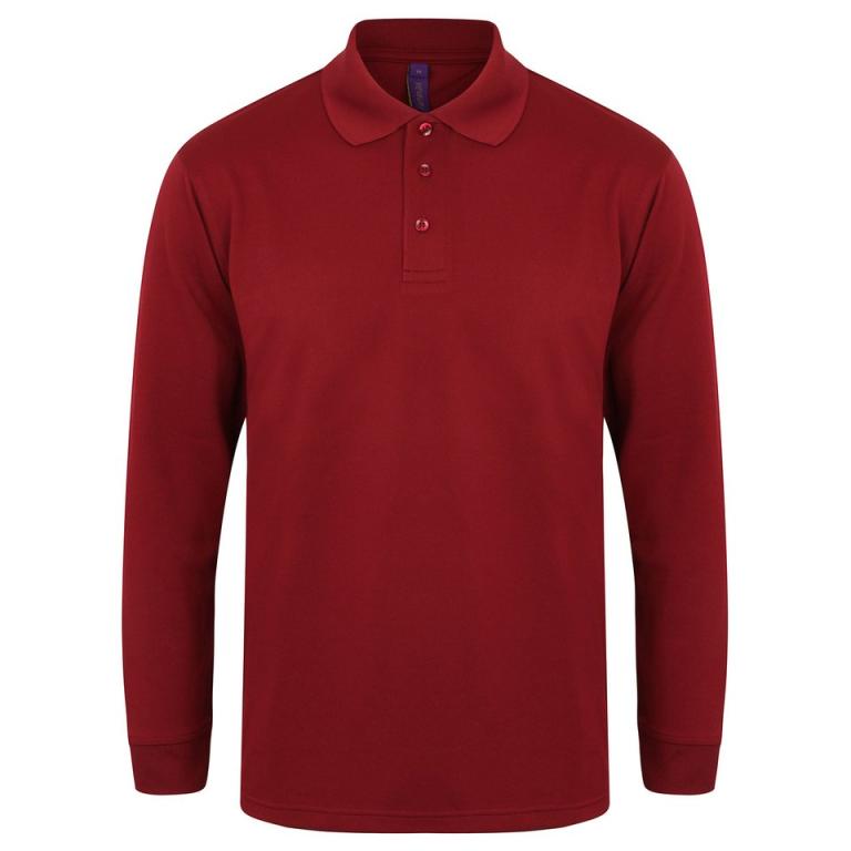 Long sleeve Coolplus® polo shirt Burgundy