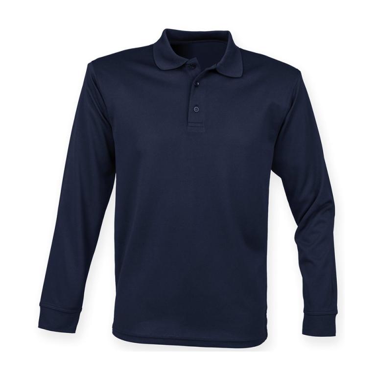 Long sleeve Coolplus® polo shirt Navy