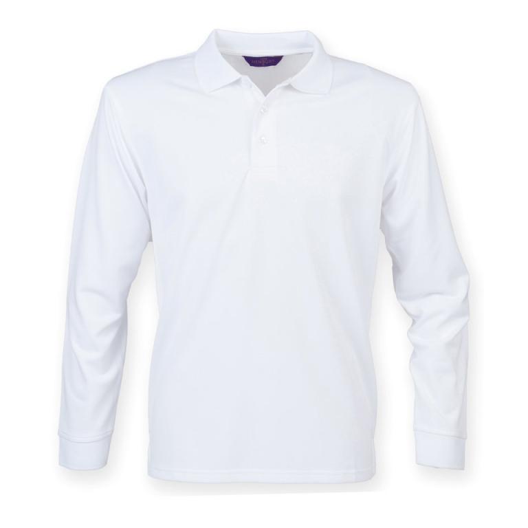 Long sleeve Coolplus® polo shirt White