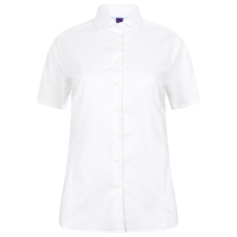 Women's short sleeve stretch shirt White