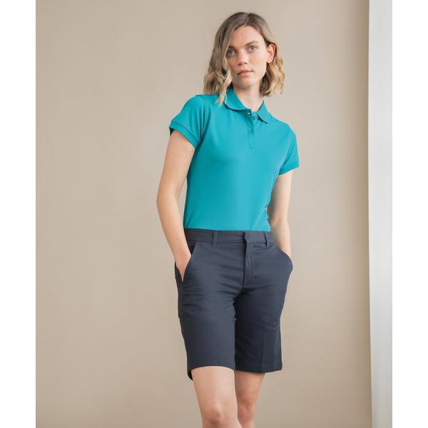Women's Teflon®-coated flat fronted chino shorts