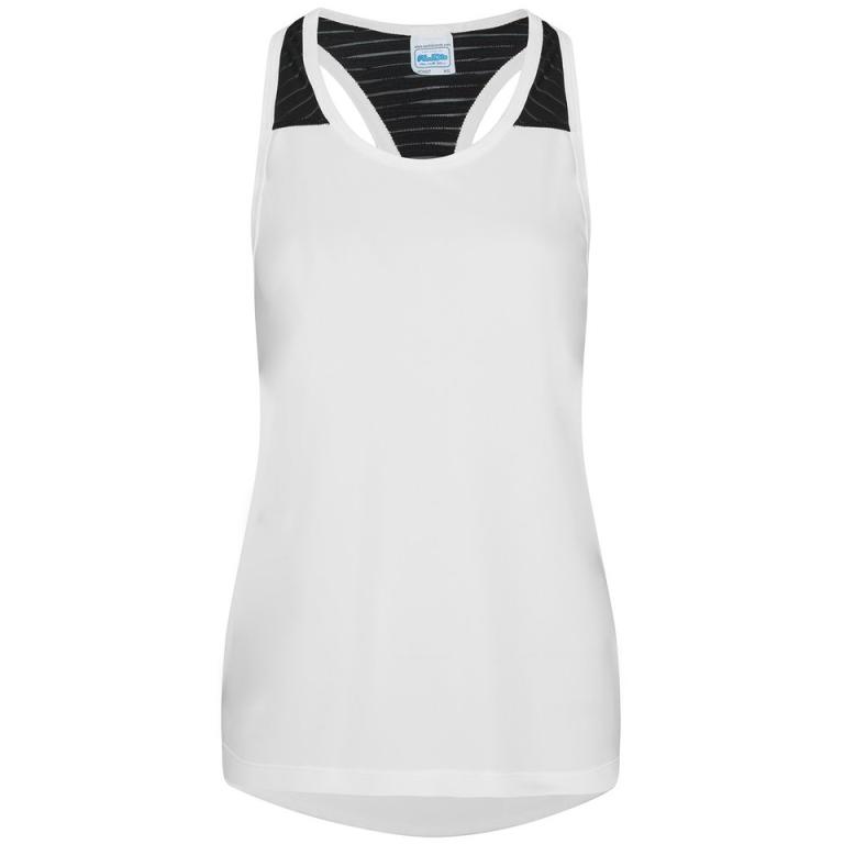 Women's cool smooth workout vest Arctic White/Black