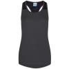 Women's cool smooth workout vest Charcoal/Black