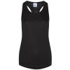 Women's cool smooth workout vest Jet Black/Black