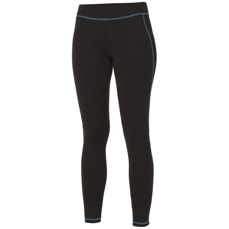 Women's cool athletic pants Jet Black/Sapphire Blue