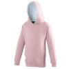 Kids varsity hoodie Baby Pink/Arctic White