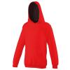 Kids varsity hoodie Fire Red/Jet Black