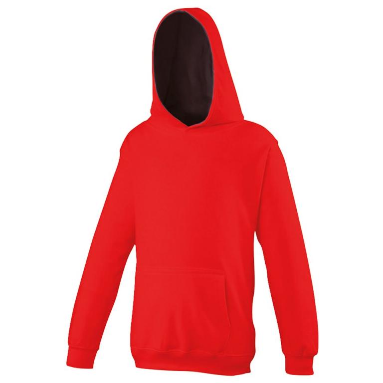 Kids varsity hoodie Fire Red/Jet Black