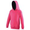 Kids varsity hoodie Hot Pink/French Navy
