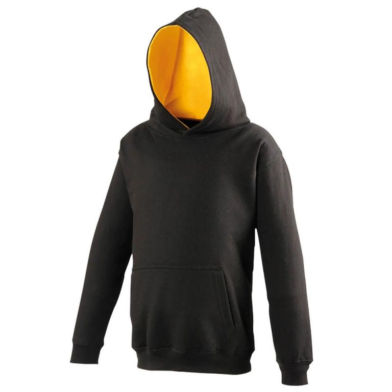 Kids varsity hoodie Jet Black/Gold