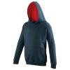 Kids varsity hoodie New French Navy/Fire Red