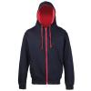 Varsity zoodie New French Navy/Fire Red