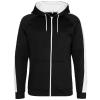 Sports polyester zoodie Jet Black/Arctic White