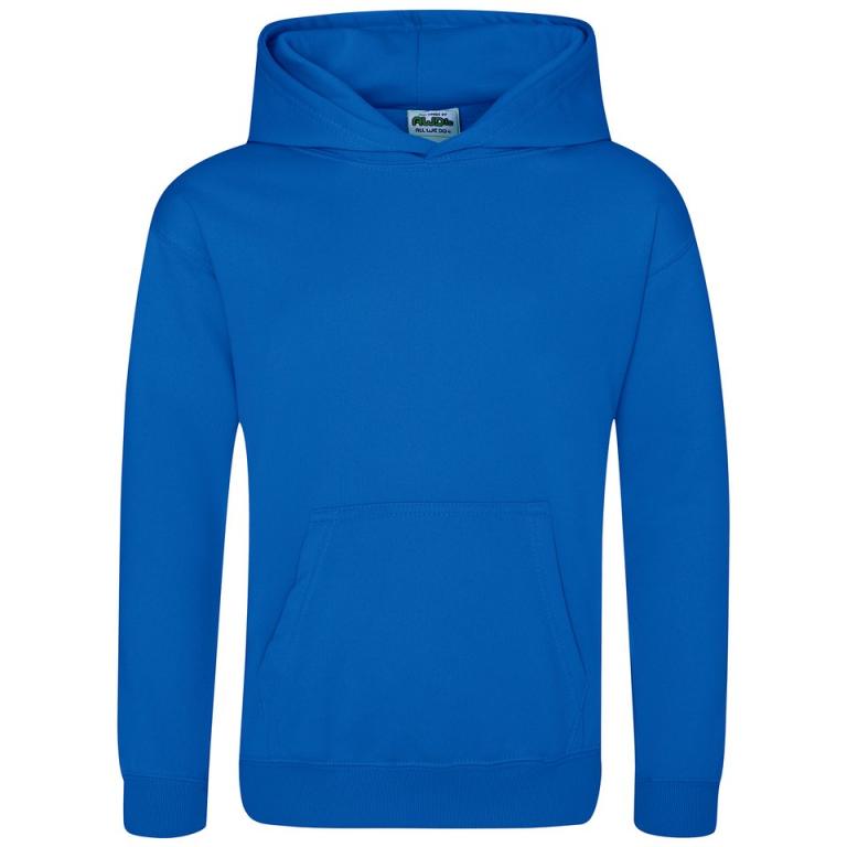 Kids sports polyester hoodie Royal Blue