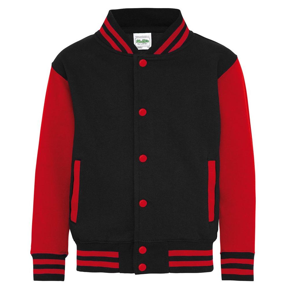Red and 2025 black baseball jacket