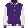 Kids varsity jacket Purple/White