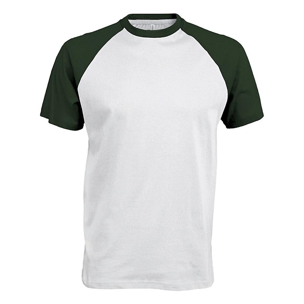 Short sleeve cotton T-shirt with short raglan sleeves