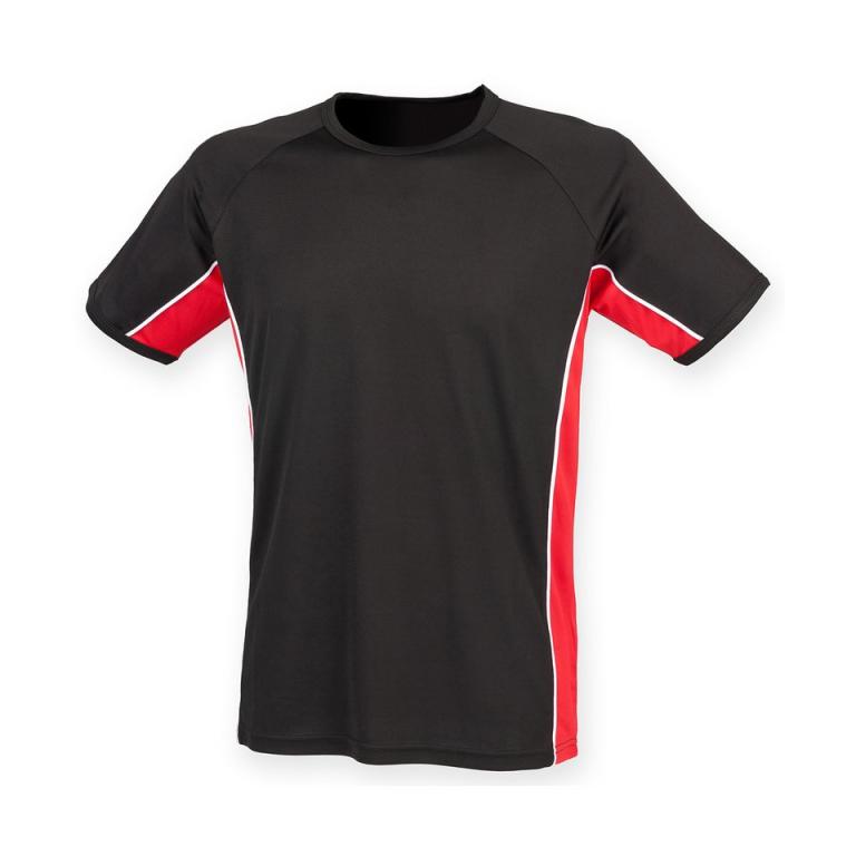 Performance panel t-shirt Black/Red/White