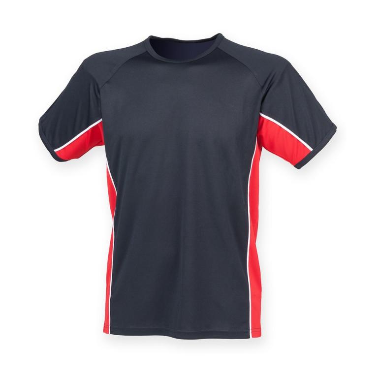 Performance panel t-shirt Navy/Red/White
