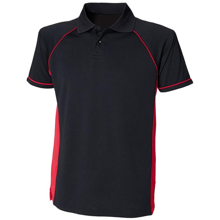 Panel performance polo Black/Red/Red